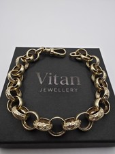 9ct Gold Belcher Bracelet Half