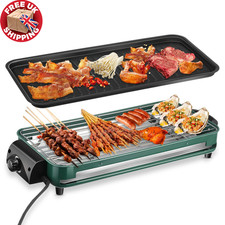 1600W Electric Barbecue Grill Hot Plate Smokeless Indoor BBQ Griddle Kitchen UK