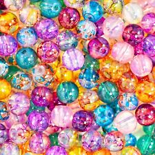 High Quality Glass Beads DRAWBENCH DRIZZLE MARBLE PATTERN Round 130x6mm 100x8mm