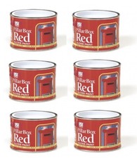 6 x Pillar Box RED Gloss Paint