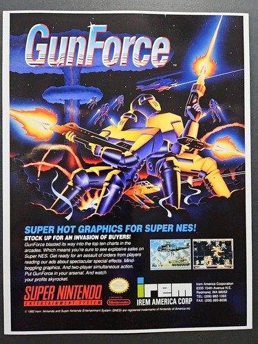 Gunforce snes super nintendo - gunforce,