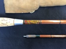 Rare vintage Dawsons of Bromley 9ft split cane spinning rod