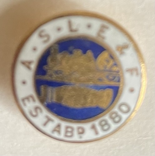 Trade union enamel badge aslef - enamel,
