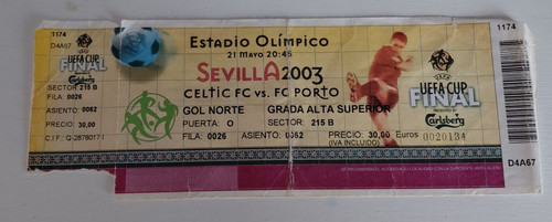 Ticket stub uefa cup - stub-uefa,