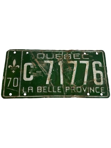 Vintage 1970 quebec license - 1970,