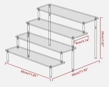4 tier Acrylic display stand