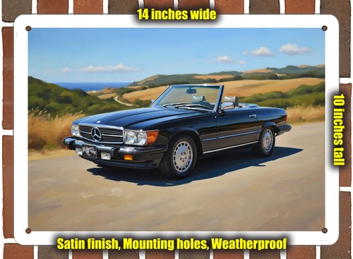 Metal sign 1989 mercedes - sign,
