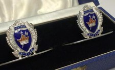 2 Sterling Silver & Enamel Masonic Napkin Rings (St. Olave’s Lodge) – H/M 1931