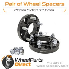 Bolt-On Wheel Spacers (2) 5x120 72.6 20mm for Land Rover Discovery [Mk3] 04-09