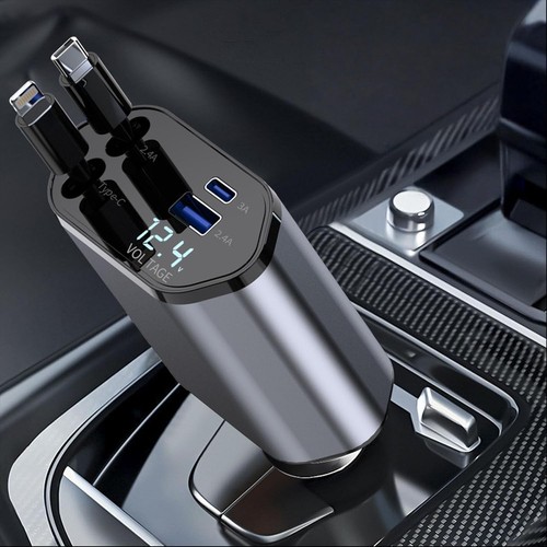 Retractable car charger - retractable, 4