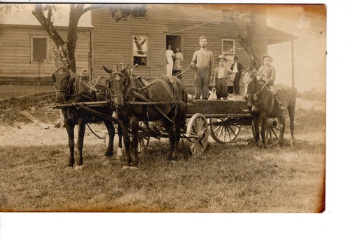 Farm family horse drawn - farm,