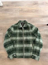 ASOS DESIGN Wool Look Harrington Jacket, Green Check, Medium, Worn Once, RRP £65