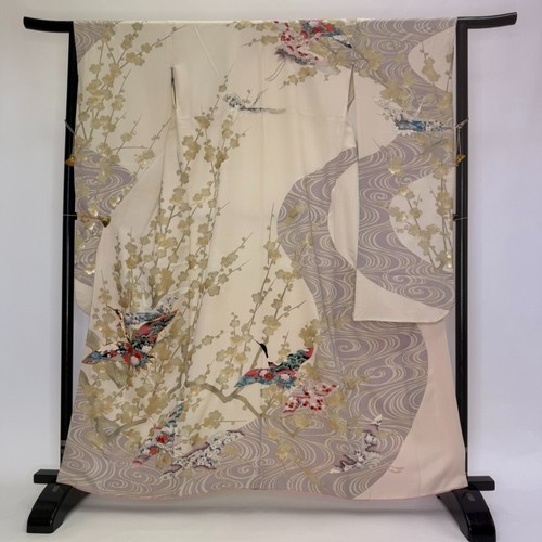 Japanese kimono furisode white - furisode,