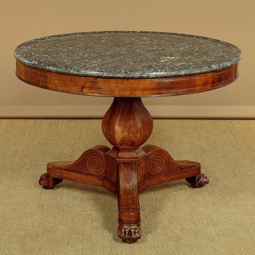 Antique marble top gueridon - antique,