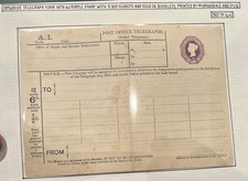 QV GB 1894 Telegraph Form 6d