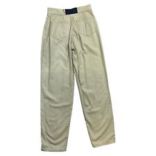 Vintage 80s 90s COCA COLA Beige Trousers 8 Tapered High Waisted Mom Barrel