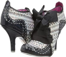 Irregular Choice Women's Abigail's 3rd Party Black Glitter Multi Ankle Boot