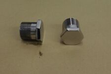 STAINLESS STEEL NORTON COMMANDO FORK TOP NUTS PAIR 06-0345 MADE IN UK 1969 ON