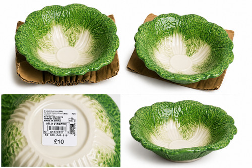Green cabbage leaf ceramic - cabbage,