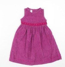 BHS Girls Purple Cotton A-Line