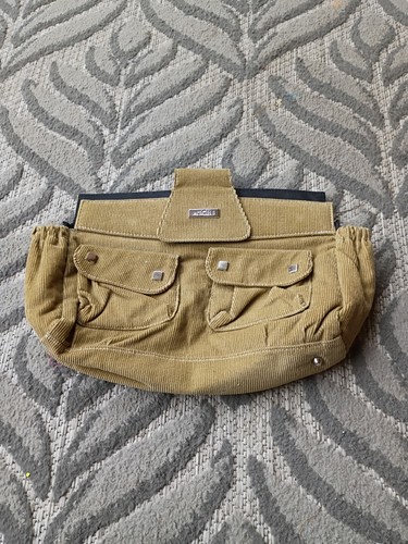 Miche tan corduroy clutch - tan,