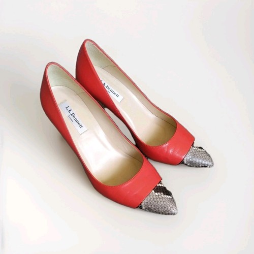 Bennett red leather - leather, court