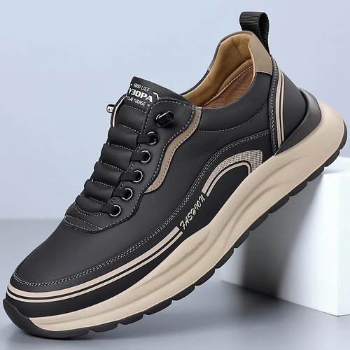 Men leather slip - leather, slip-on