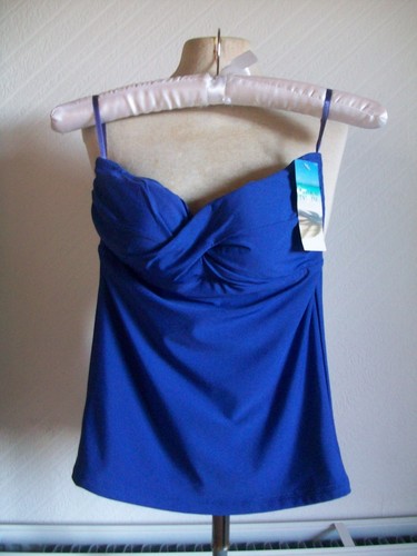 Bandeau purple blue tankini - purple-blue,