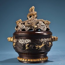 Pure copper dragon head