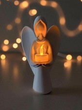 Christmas Angel Tealight Holder – Festive Candle Ornament – Holiday Home Décor