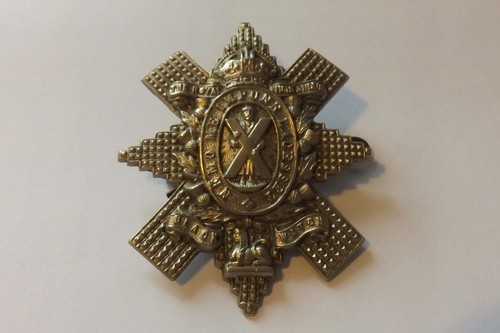 Military badge the black watch - black,