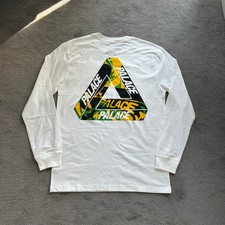 Palace Jungle Camo Tri Ferg long sleeve T-shirt White size large Brand New