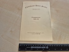 Vintage - Chislehurst Dance Studio -  Prospectus Booklet - 1984/1985