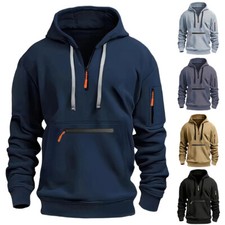 Retro Men Sweatshirt Work Half