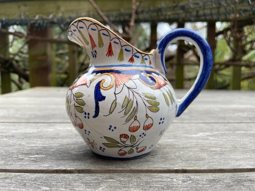 Vintage faience jug hand - faience,