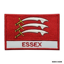 ESSEX County Flag Iron On Patch Embroidered Badge For Clothes