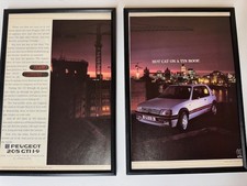 FRAMED Original Peugeot 205 GTi 80's Hot Hatch Magazine Advert Poster Retro