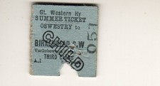 Railway ticket gwr - railway,