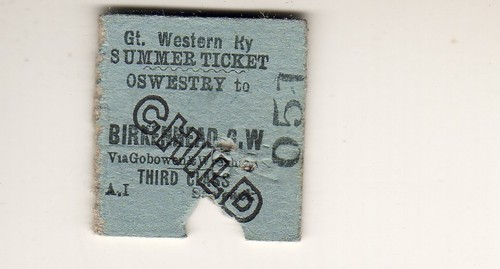 Railway ticket gwr - railway,