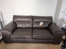 M&S Leather Two Seater Sofa