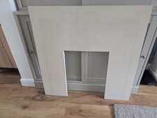 Cream Marble Fireplace Back
