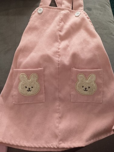 Girls pink pinafore dress - pink,