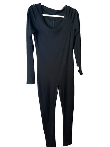 Black unitard long sleeve - black,