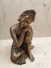 Gold tone resin sleeping buddha 7" 18cm