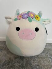 Squishmallows Belana 12 Inch Cow With Flower Crown