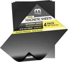 4 A4 Magnetic Sheets 0.75mm for Spellbinders Craft Die Storage Flexible Magnet