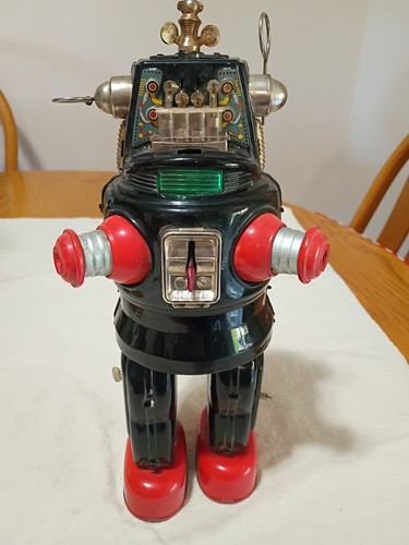 Vintage tin toy robbie - vintage,