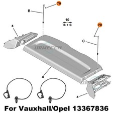 Rear parcel shelf - 2x,