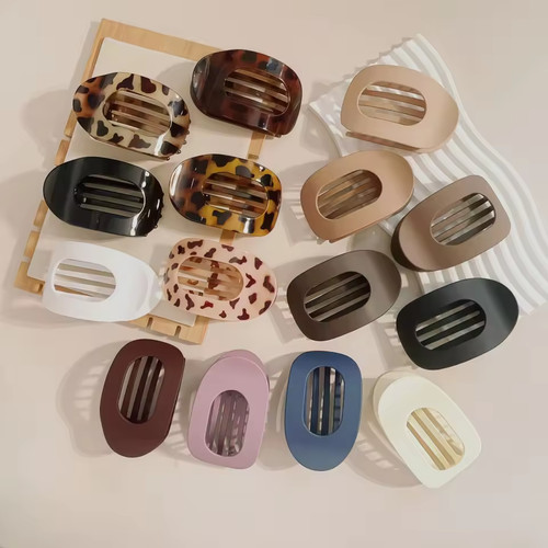 Flat oval claw clips - claw, thick