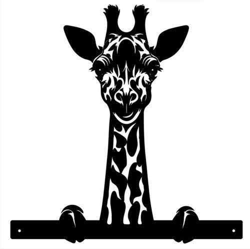 Giraffe animal metal peeking - giraffe,